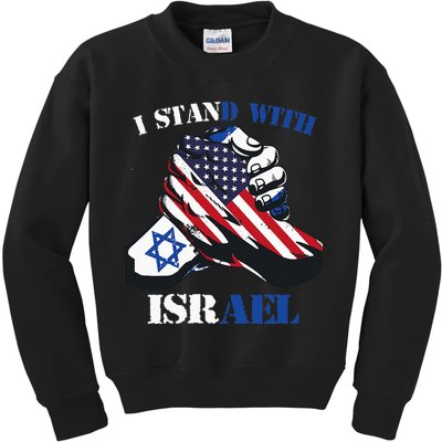 I Stand With Israel Support Israel Love Israeli Brotherhood Kids Sweatshirt