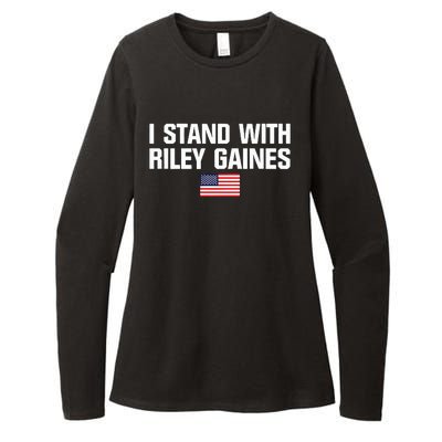 I Stand With Riley Gaines US Swimmer Save Womens Sports American Flag Womens CVC Long Sleeve Shirt