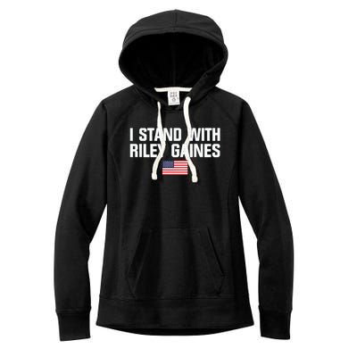 I Stand With Riley Gaines US Swimmer Save Womens Sports American Flag Women's Fleece Hoodie