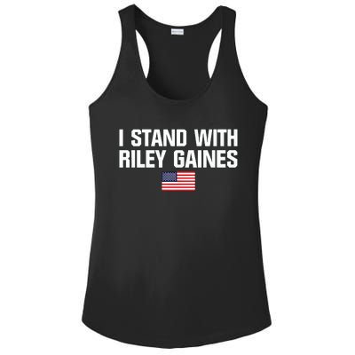 I Stand With Riley Gaines US Swimmer Save Womens Sports American Flag Ladies PosiCharge Competitor Racerback Tank