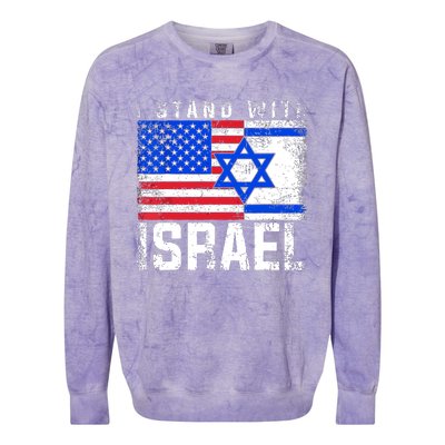 I Stand With Israel Colorblast Crewneck Sweatshirt