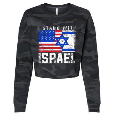 I Stand With Israel Cropped Pullover Crew