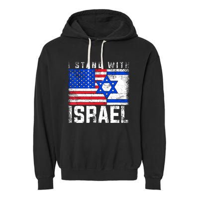 I Stand With Israel Garment-Dyed Fleece Hoodie