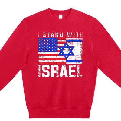 I Stand With Israel Premium Crewneck Sweatshirt