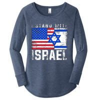 I Stand With Israel Women's Perfect Tri Tunic Long Sleeve Shirt