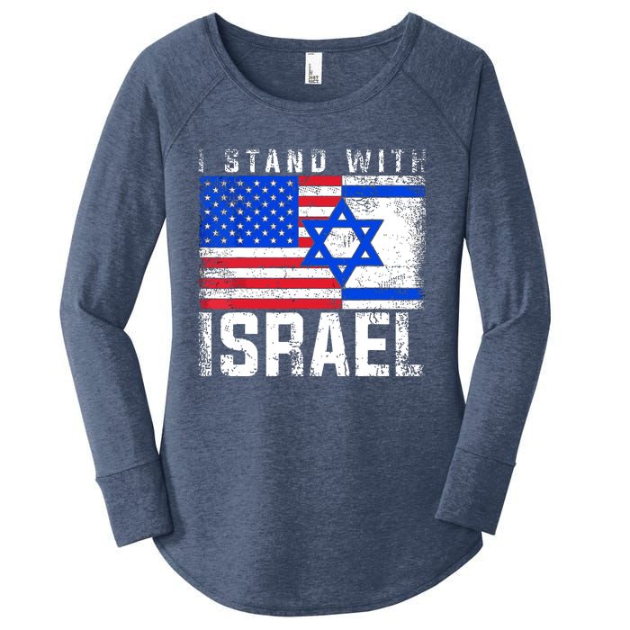 I Stand With Israel Women's Perfect Tri Tunic Long Sleeve Shirt