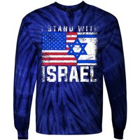 I Stand With Israel Tie-Dye Long Sleeve Shirt