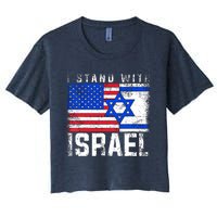 I Stand With Israel Women's Crop Top Tee