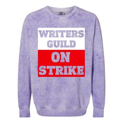 I Stand With Writers Guild On Strike Wga Strike Colorblast Crewneck Sweatshirt