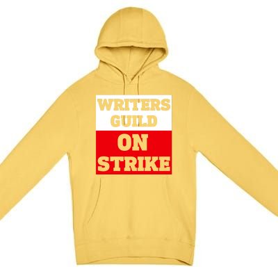 I Stand With Writers Guild On Strike Wga Strike Premium Pullover Hoodie