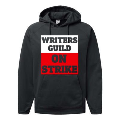 I Stand With Writers Guild On Strike Wga Strike Performance Fleece Hoodie