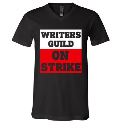 I Stand With Writers Guild On Strike Wga Strike V-Neck T-Shirt