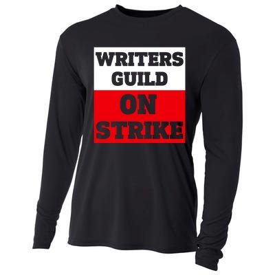 I Stand With Writers Guild On Strike Wga Strike Cooling Performance Long Sleeve Crew