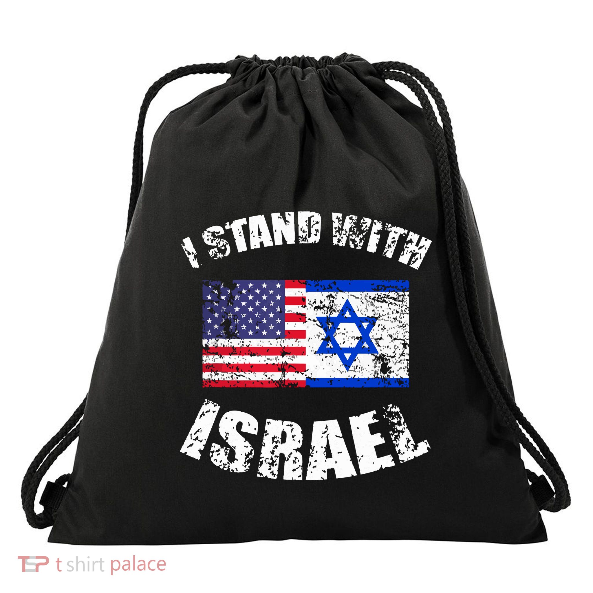 I Stand With Israel Drawstring Bag