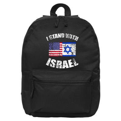I Stand With Israel 16 in Basic Backpack