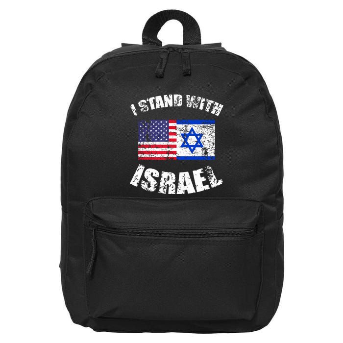 I Stand With Israel 16 in Basic Backpack