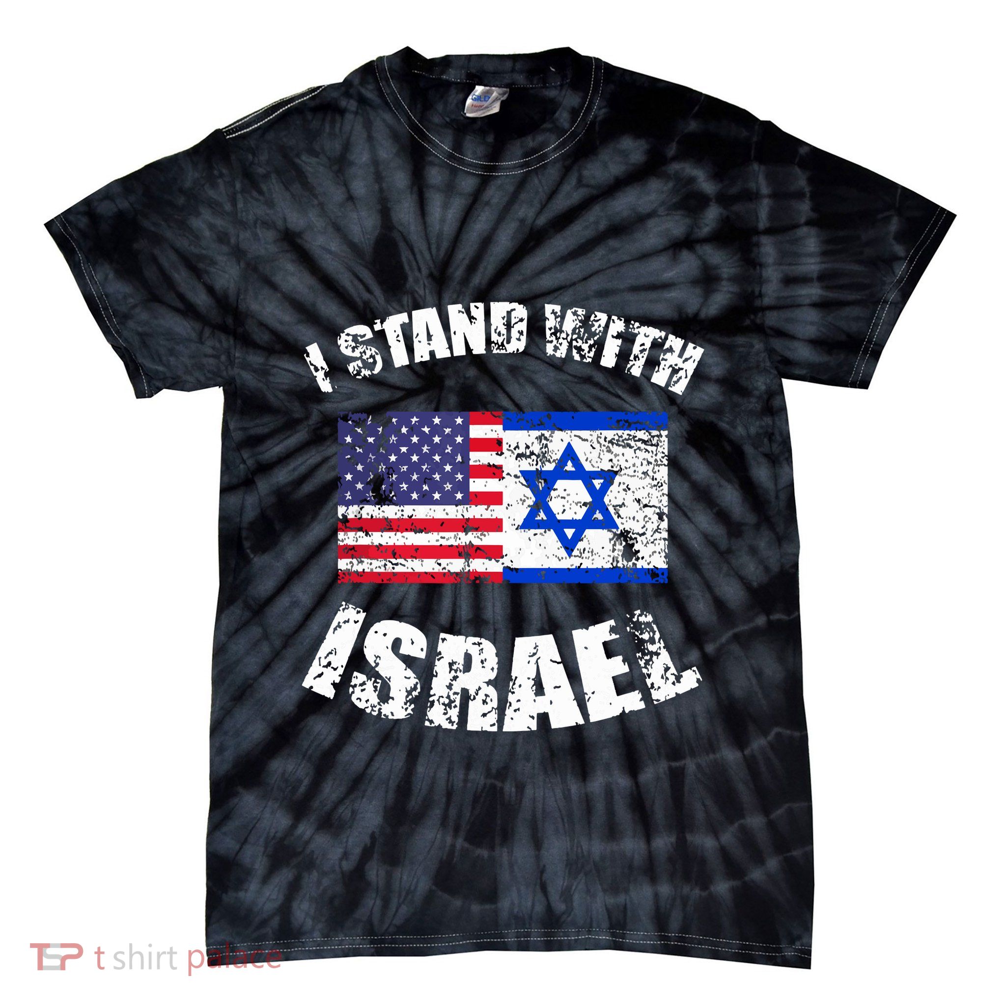 I Stand With Israel Tie-Dye T-Shirt