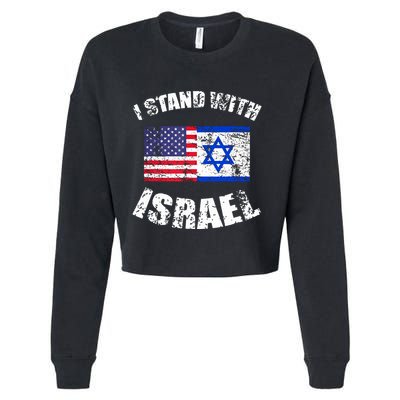 I Stand With Israel Cropped Pullover Crew