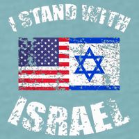 I Stand With Israel Sueded Cloud Jersey T-Shirt