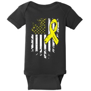 In September We Wear Gold Childhood Cancer Awareness Baby Bodysuit