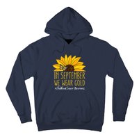 In September Wear Gold Childhood Cancer Awareness Sunflower Hoodie