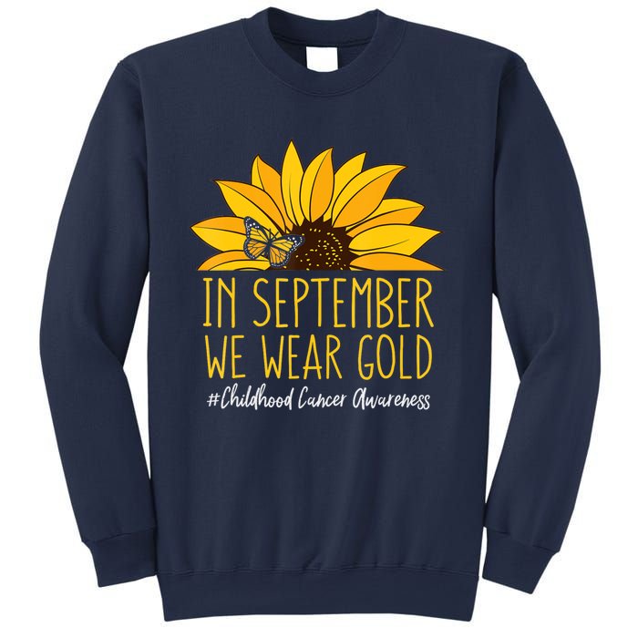 In September Wear Gold Childhood Cancer Awareness Sunflower Sweatshirt