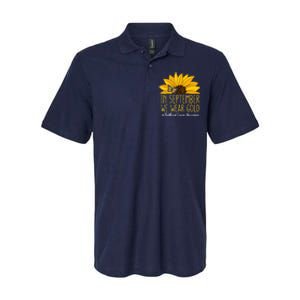 In September Wear Gold Childhood Cancer Awareness Sunflower Softstyle Adult Sport Polo