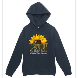 In September Wear Gold Childhood Cancer Awareness Sunflower Urban Pullover Hoodie