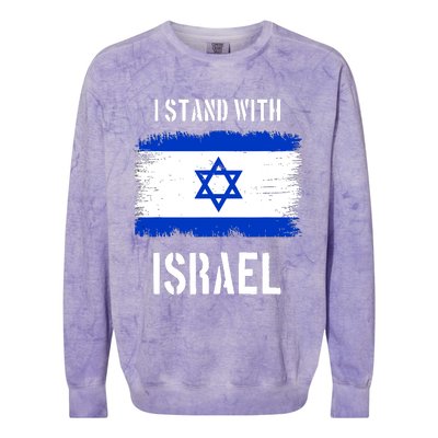 I Stand With Israel Israel Palestine Conflict Support Israel Colorblast Crewneck Sweatshirt