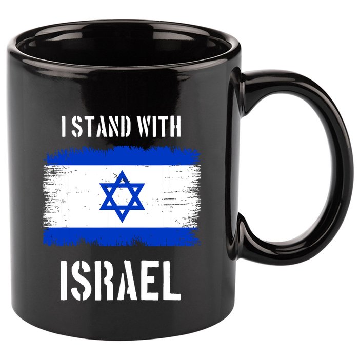I Stand With Israel Israel Palestine Conflict Support Israel 11oz C Handle Ceramic Mug