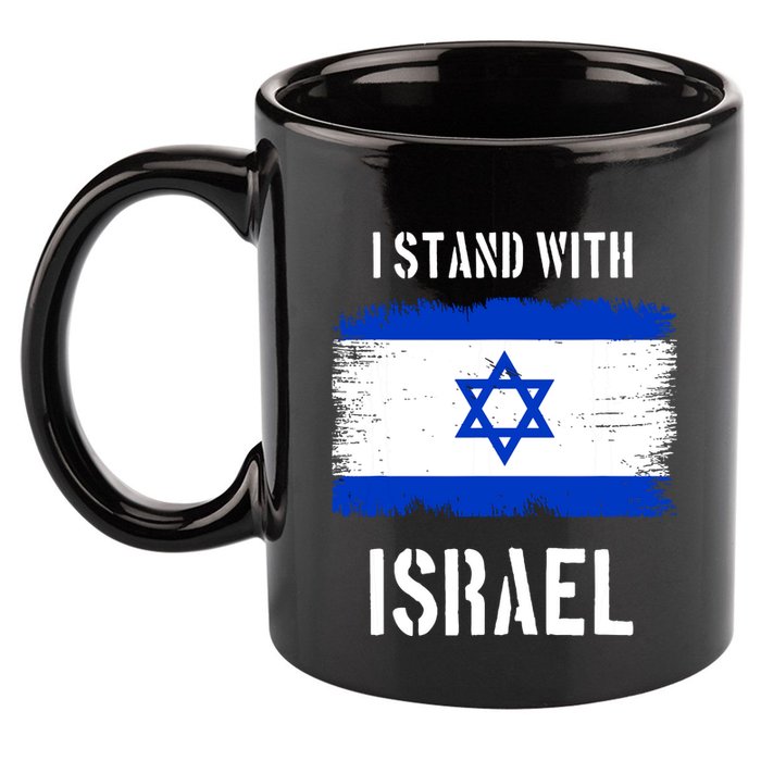I Stand With Israel Israel Palestine Conflict Support Israel 11oz C Handle Ceramic Mug