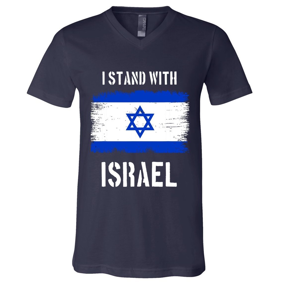 I Stand With Israel Israel Palestine Conflict Support Israel V-Neck T-Shirt