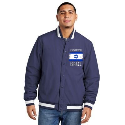 I Stand With Israel Israel Palestine Conflict Support Israel Insulated Varsity Jacket