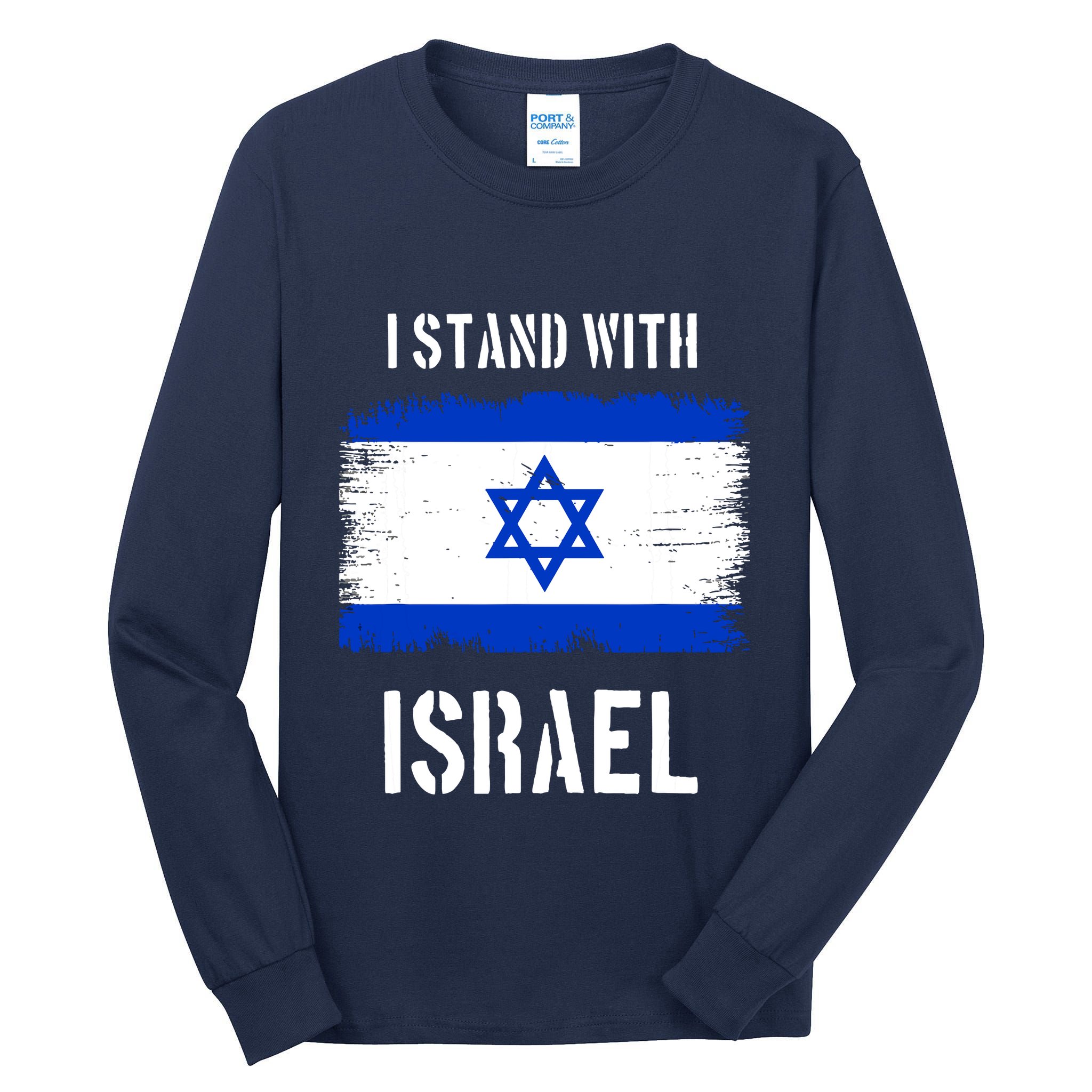 I Stand With Israel Israel Palestine Conflict Support Israel Tall Long Sleeve T-Shirt