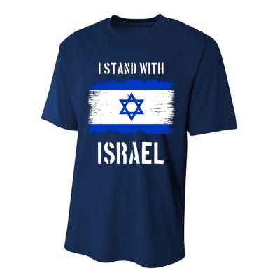 I Stand With Israel Israel Palestine Conflict Support Israel Performance Sprint T-Shirt