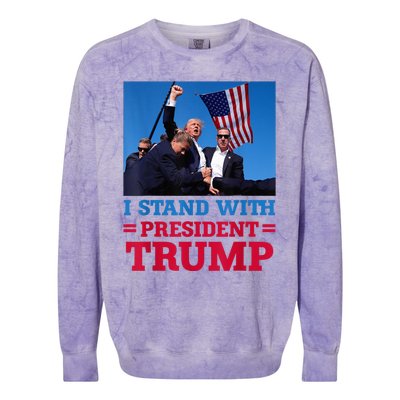 I Stand With President Trump After The Shooting At His Rally Pa Colorblast Crewneck Sweatshirt