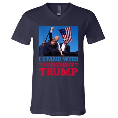 I Stand With President Trump After The Shooting At His Rally Pa V-Neck T-Shirt