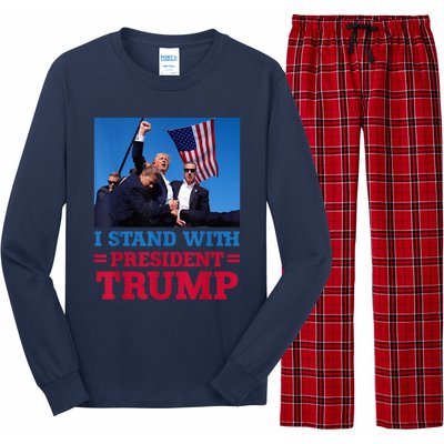 I Stand With President Trump After The Shooting At His Rally Pa Long Sleeve Pajama Set