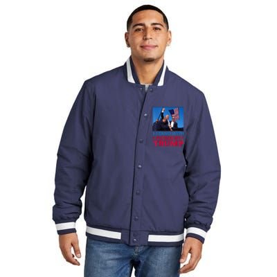 I Stand With President Trump After The Shooting At His Rally Pa Insulated Varsity Jacket