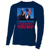 I Stand With President Trump After The Shooting At His Rally Pa Cooling Performance Long Sleeve Crew