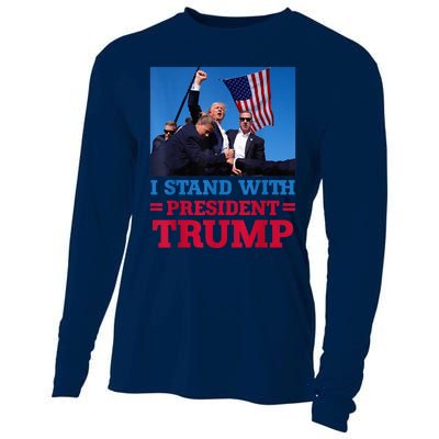 I Stand With President Trump After The Shooting At His Rally Pa Cooling Performance Long Sleeve Crew