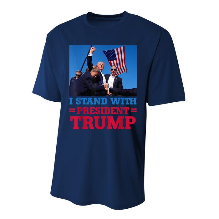 I Stand With President Trump After The Shooting At His Rally Pa Performance Sprint T-Shirt