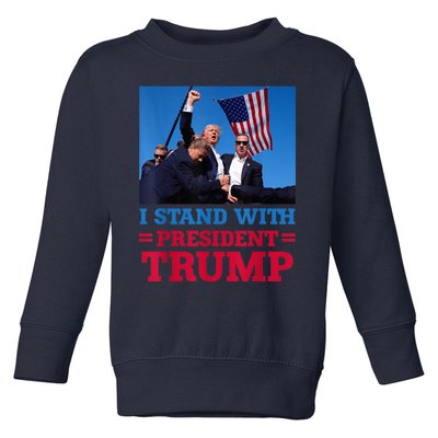 I Stand With President Trump After The Shooting At His Rally Pa Toddler Sweatshirt