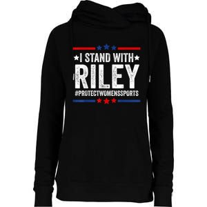 I Stand With Riley Gaines #ProtectWomensSports Womens Funnel Neck Pullover Hood