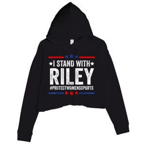 I Stand With Riley Gaines #ProtectWomensSports Crop Fleece Hoodie