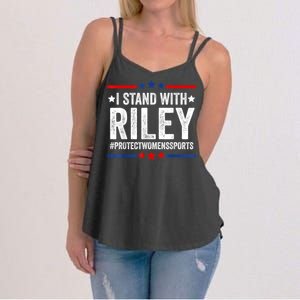 I Stand With Riley Gaines #ProtectWomensSports Women's Strappy Tank