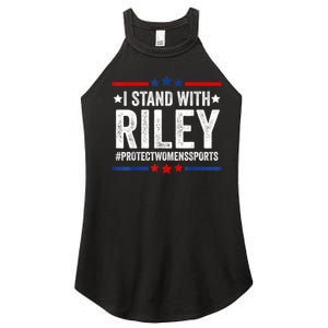 I Stand With Riley Gaines #ProtectWomensSports Women's Perfect Tri Rocker Tank