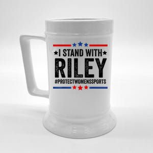 I Stand With Riley Gaines #ProtectWomensSports Beer Stein