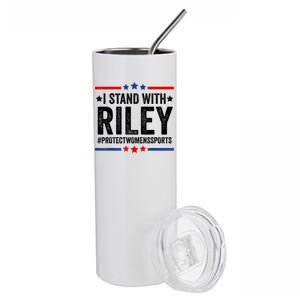 I Stand With Riley Gaines #ProtectWomensSports Stainless Steel Tumbler