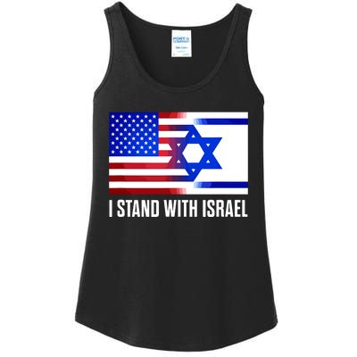 I Stand With Israel Patriotic Usa And Israel Flag Ladies Essential Tank